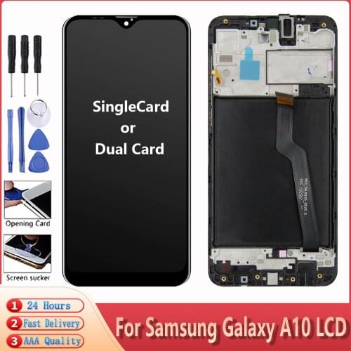 6.2'' AAA+++ LCD Screen For Samsung Galaxy A10 A105 A105F SM-A105F LCD Display Touch Screen+Frame Digitizer Assembly Free Tools