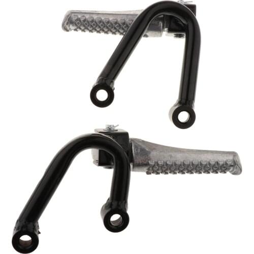 1 Pair Motorcycle Footpegs Rear Passenger Foot Pegs Foot Rests Pedal Bracket Mount Universal Aluminum