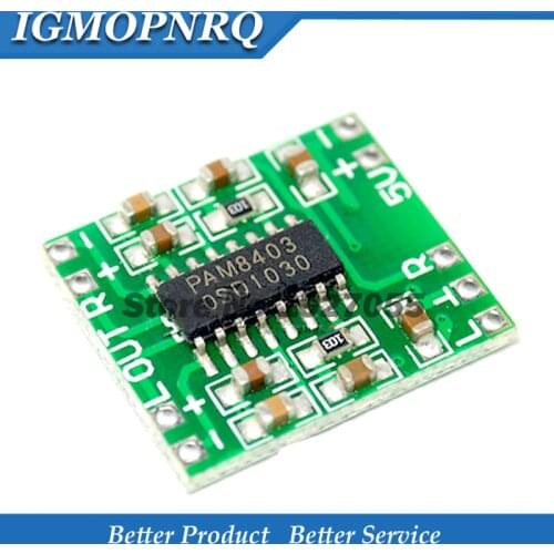 1pcs PAM8403 Digital Amplifier Board Miniature 2*3W High Efficiency 2.5 to 5V D Digital Amplifier Board USB Supply New