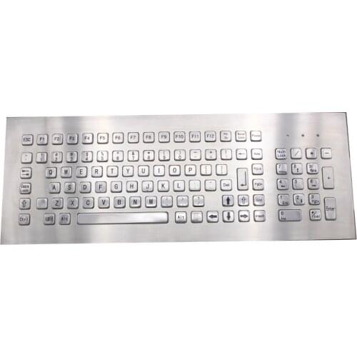 103 Keys Stainless Steel Computer Keyboard USB Metal Industrial Keyboard For Self service Kiosk