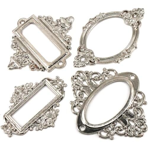 12Pcs File Cabinet Name Card Holder Drawer Case Decoration Label frame holder silver color