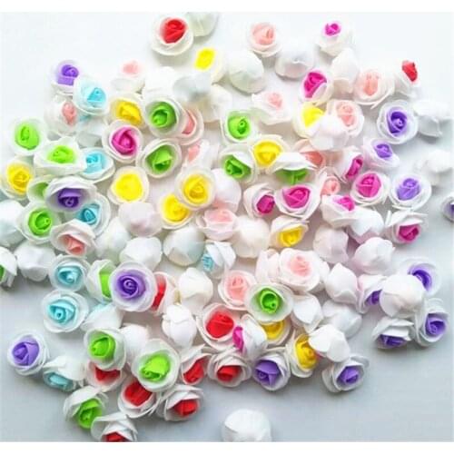 20pcs 3cm Black Mini Foam Rose Artificial Flower Bouquet Multicolor Rose Wedding Flower Decoration Scrapbooking Fake Rose Flower