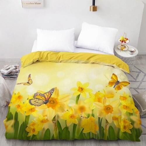 3D Duvet Cover Custom 180x210 140x210 Comforter/Quilt/Blanket case Adult Queen King Bedding For Wedding Floral Microfiber