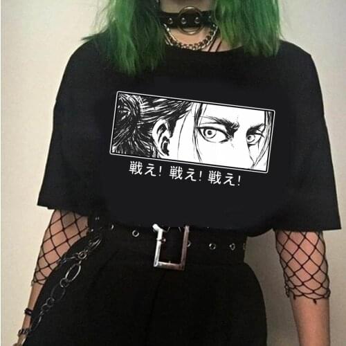 Attack on TitanT Shirt Manga T Shirt Men Women Funny Anime Eren Yeager Eyes Tee Shirt Clothes