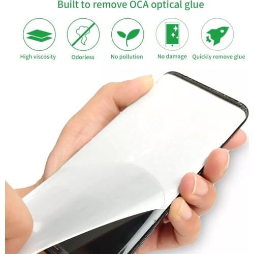Free shipping 50pcs/lot LCD Screen Remove OCA Rework Glue Tape for LOCA glue samsung iphone and other screen glur remove