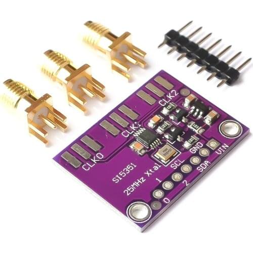 DC 3V-5V 5351 Si5351A Si5351 I2C Clock Generator Breakout Board Module Signal Generator Clock 8KHz-160MHz For Arduino