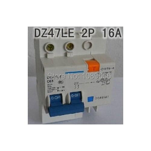 DZ47LE 2P 16A Residual current Circuit breaker with over current protection RCBO C type