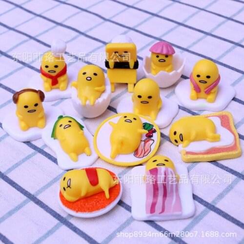 Action Figure Model Gudetama Egg Yolk BrotherLazy Egg Small Ornaments Creative Gift Blind Box Accessories Toys for Children Gift