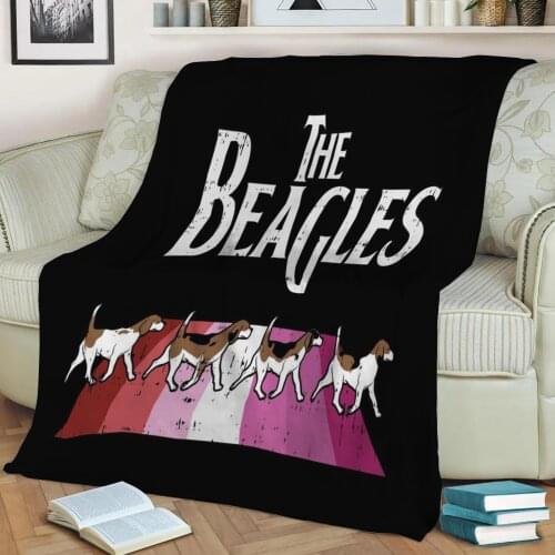 Beagles Dog Lesbian Pride Flannel Throw Blanket 3D Printed Keep Warm Sofa Child Blanket Home Decor Textiles Dream Family Gift