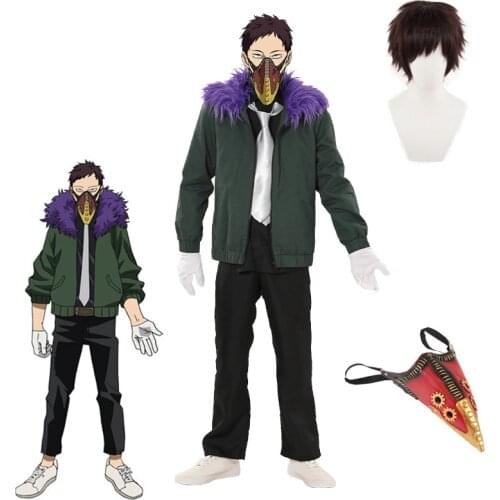 Hot My Hero Academia Boku No Hero Akademia Kai Chisaki Review Cosplay Costume Halloween Complete Set Outfit With Wig