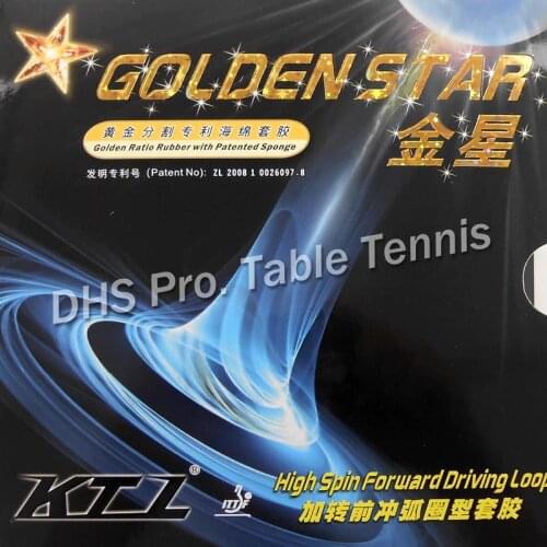 KTL GOLDEN STAR High Spin Forward Driving Loop Pips In Table Tennis Rubber with Sponge for racket