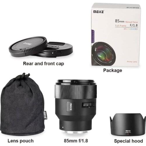 Meike 85mm F1.8 Fixed Focus E Mount Manual Focus Suitable for Sony A6000 A6300 A7 A7II NEX-3 NEX-5 APS-C Full Frame Camera Lens