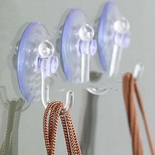 New Removable Hanger Hook Bathroom Kitchen Wall Strong Suction Cup Hooks Hangers Vacuum Suckers