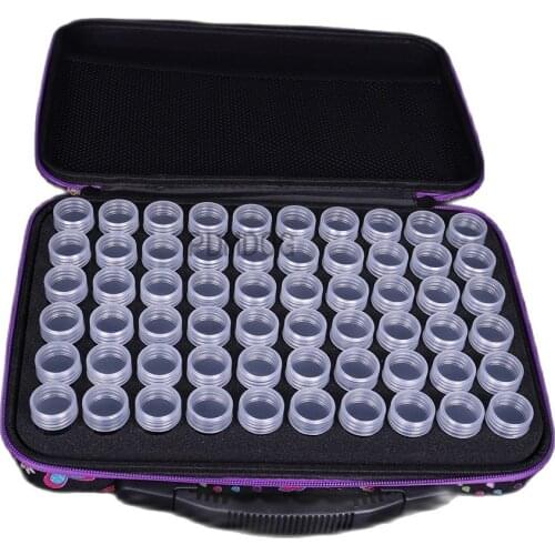 2021 new 60/70/80/120 Bottles Round Diamond Painting Box Tool Container Storage Box Carry Case Holder Hand Bag 7 orders