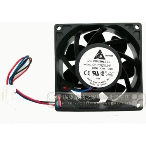 New Brand DELTA QFR0924UHE 9cm 9238 92x92x38mm DC 24V 1.2A 3-wire 8300RPM Cooling fan