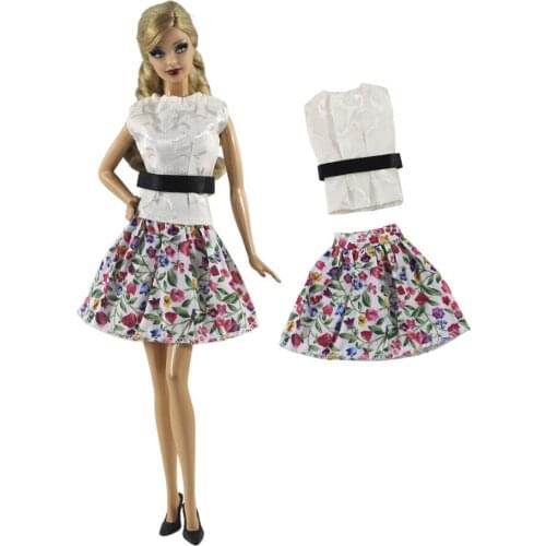 NK NEW Doll Dress Fashion Office Suit Outfits Skirt for Barbie Doll Clothes Accessories Play House Dressing Up 227C 10X