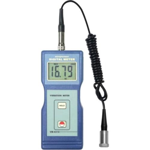 VM-6310 Handheld Vibrometer Handheld Vibration Tester Meter Range 0.01~199.9mm/s Vibration Analyzer