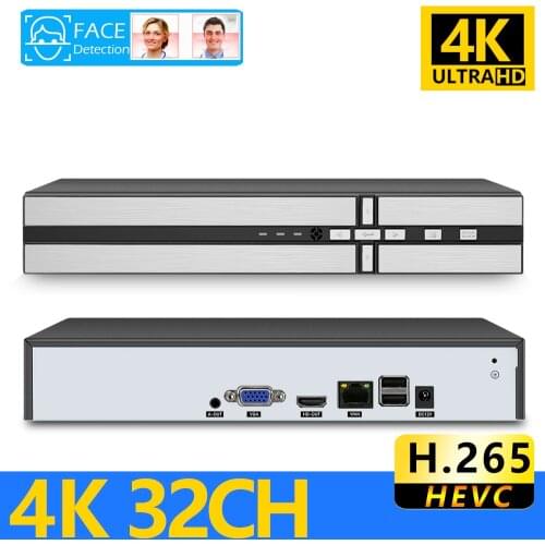 H.265 HEVC 9CH 10CH 16CH 32CH CCTV NVR for 8MP/5MP/4MP/3MP/2MP 2.0 IP Camera metal network video recorder P2P for cctv system