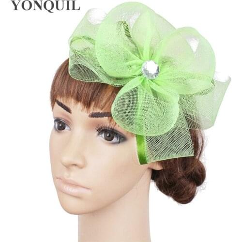 Bride Wedding Mesh Headwear Hair Clip Elegant Ladies Formal Dress Fascinator Hat Tulle Headwear For Women Party Tea Headdress