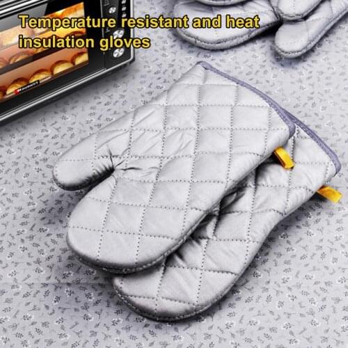 Comfortable to Wear Grey Color High Temperature Resistant Oven Mitt for Dorm