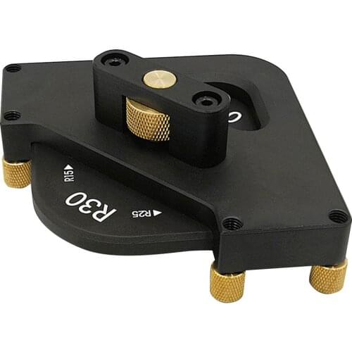 Router Table Corner Jig Aluminium Alloy Woodworking Fillet Chamfering Template Quick Change R Angle Wood Milling Trimming Machin