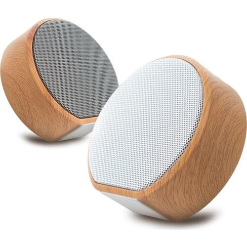 Outdoor New Wireless speaker bass Computer smart speaker gift Wood grain bluetooth speaker