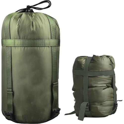 Outdoor Compression Bag for Sleeping Bag Sack Clothing Sundries Drawstring Storage Pouch Equipment (Not Included Sleeping Bag)