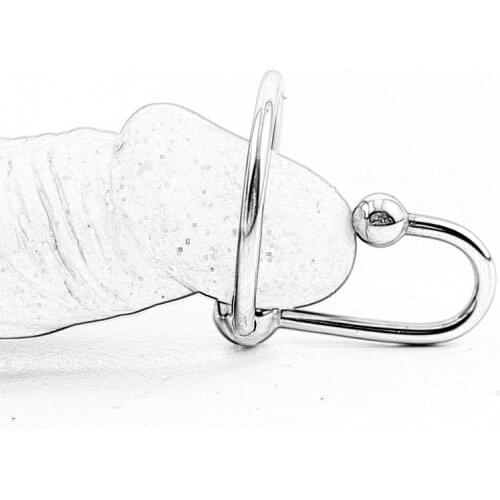 Urethral Plug With Glans Ring Trap your cock head in ruthless stainless steel