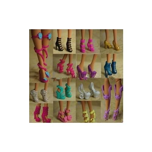 High Simulation Fashionable Multi-Style Shoes For 1/6 Dolls Sandal Shoes High-heel Shoes Mixed Styles Original Girl Doll Shoes