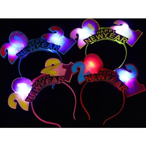 Night market stall hot light emitting optical fiber 2021 hair hair clip concert headband fluorescent night light horn lamp