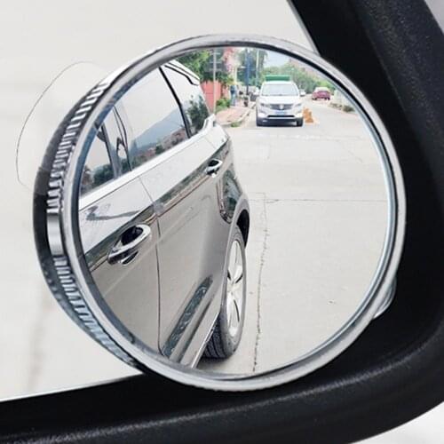 1PC Auto Mirror 360-degree Rotating Car Small Round Mirror Rearview Mirror Car With Large Field Of View Mirror Blind Spot Mirror