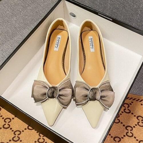 Plus Size 34-43 Womens Fashion Bow-knot Flat Shoe Lightweight Breathable Ladies Lazy Loafers Casual Female Soft Bottom Shoes