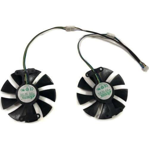 2pcs/set Geforce GTX 1050/1050TI GPU Cooler Fan For ZOTAC GeForce GTX1050 GTX1050Ti X-Gaming OC Graphics Card cooling