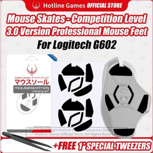 Hotline Games 3.0 Competition Level Mouse Skates Mouse Feet Pad Replacement Feet for Logitech G602 Mouse 0.28mm/1.0mm Thickness