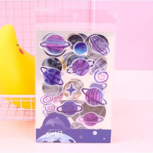 4pcs/lot Lovely Polas Star Sea Multi Adhesive Paper Scrapbooking Stickers Labels Stationery Seal Label