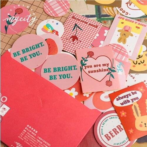 40 Pcs/lot Bear Biscuit Series Decor Stickers Scrapbooking Stick Label Diary Album Stickers Kawaii Stationery Toy Stickers Gift