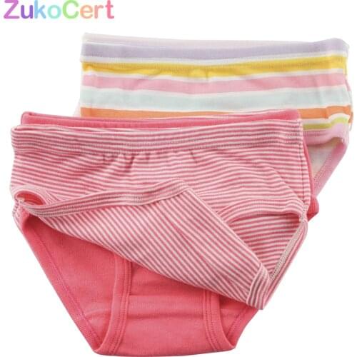 ZukoCert 6 Pcs/Lot Cotton Kids Underwear Boys Girls Baby Briefs High Quality Organic Short Panties For Childrens Clothing 2-8 Y