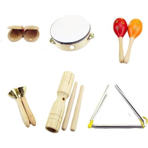 6 pcs music instruments kits children percussion musical instruments