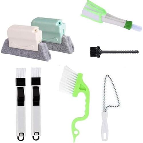8Pcs/Set Groove Gap Cleaning Tools Convenient Multifunctional Sponge Tile Crevice Brushes Kits for Home