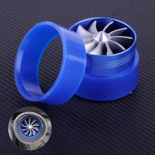 Car Auto Supercharger Fuel Gas Saver Turbonator Double Turbine Turbo Charger Air Intake Fan