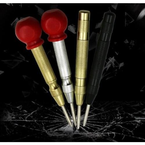 Automatic Center Punch Spring Loaded Marking Starting Holes Tool Wood Marker