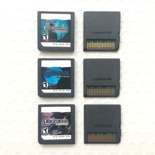 Castlevania Order of Ecclesia/Dawn of Sorrow/Portrait of Ruin English Language US Version Video Game Cartridge