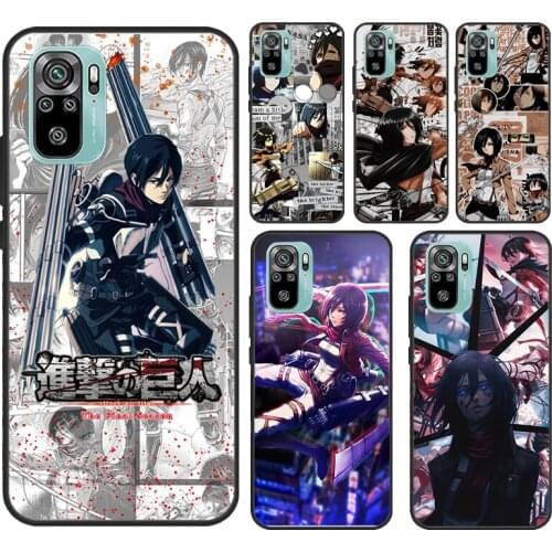 Mikasa Attack On Titan For Xiaomi Redmi Note 9S 8T 7 Note 10 8 9 Pro Case For Redmi 9A 9C 8A K40 9T Soft Cover