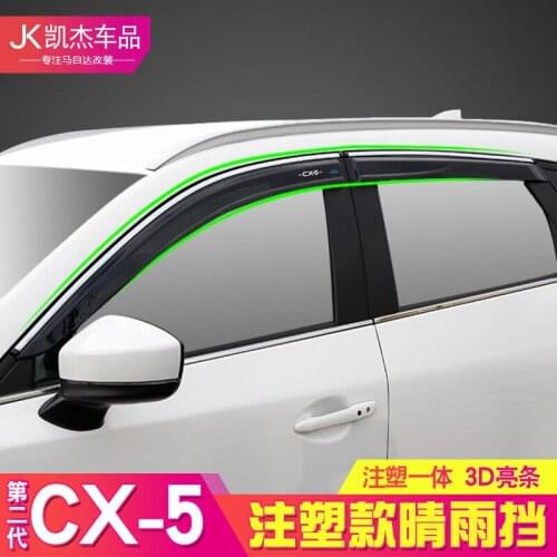 For Mazda CX-5 2017-2019 4pcs/set car body styling cover plastic Window glass Wind Visor Rain/Sun Guard Vent Car Styling