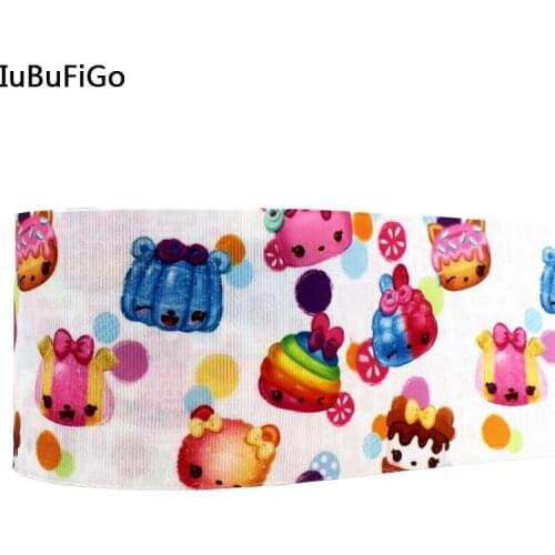 IuBuFiGo 10 yard 3" 75mm Printed Grosgrain ribbon gift ribbon bows DIY headband tape For Decorations 1861