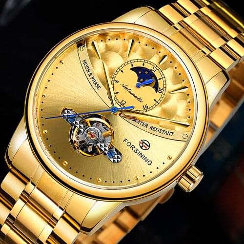 JAMEKER Mens Gold Watch