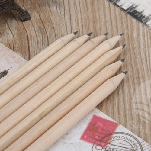 100pcs/lot Kawaii Simple style Blank Wood Nontoxic Kids Pencil School Stationery Office Supply Free Shipping