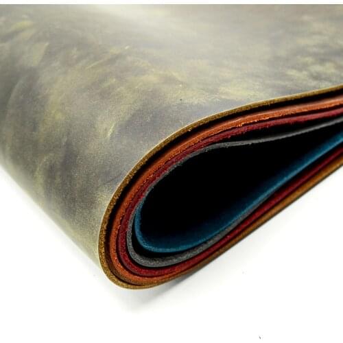 Crazy horse skin leather 2.0mm vegetable tanned leather wax leather leather retro style 5 size 6 color available