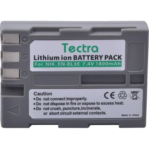 Tectra 1PC EN-EL3e ENEL3e Li-ion Battery for Nikon D50 D70 D70s D80 D90 D100 D200 D300 D300S D700 and MB-D10 MB-D80 Grips
