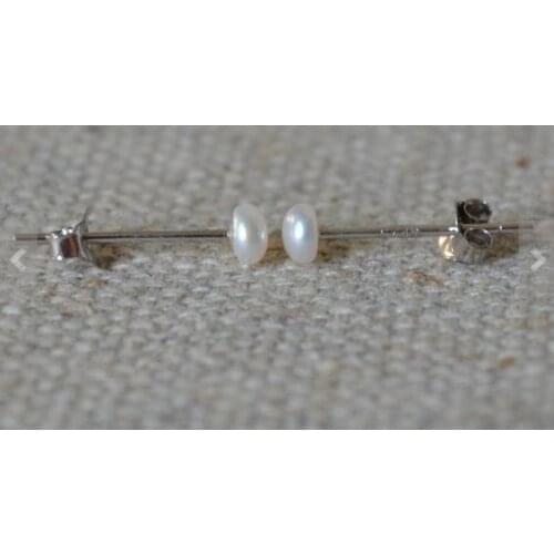 Favorite Pearl Earring AAA 3-4MM Small Size White Freshwater Pearl S925 Sterling Silver Stud Earring Baby Girl Gift Fine Jewelry